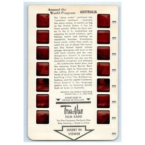Vintage Tru Vue Tru-Vue Film Card Australia Asia Oceania Around The‎ World 3-D